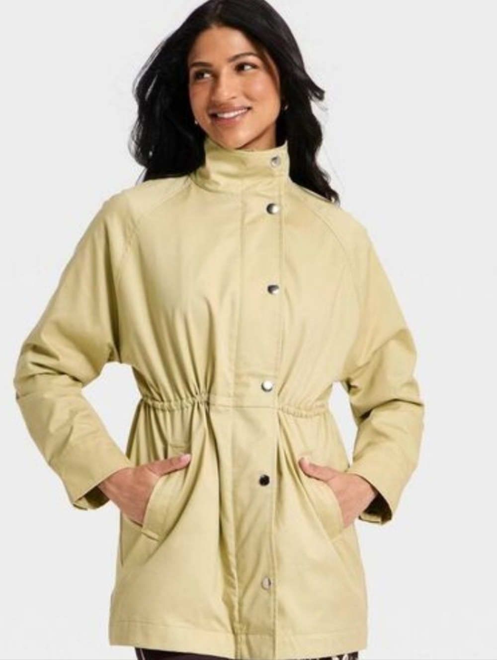 Women's Femme Anorak Jacket-khaki/Tan - Picture 4 of 8